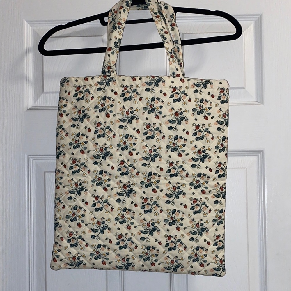 Floral Cream Tote Bag